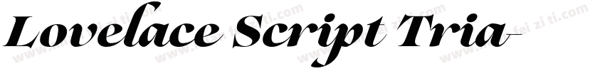 Lovelace Script Tria字体转换